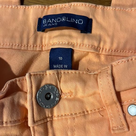Bandolino Coral/Peach Stretch Women’s Capri Crop Jeans Size 10 Missy - Picture 6 of 10